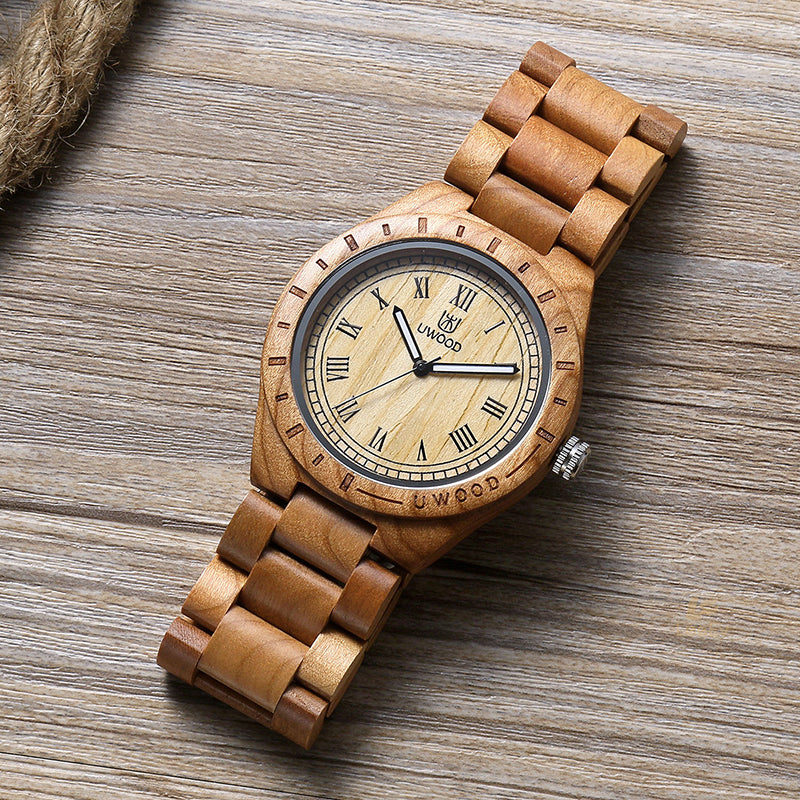 Cherry wood clearance watch